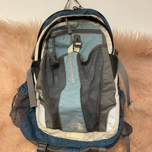Blue North Face backpack
